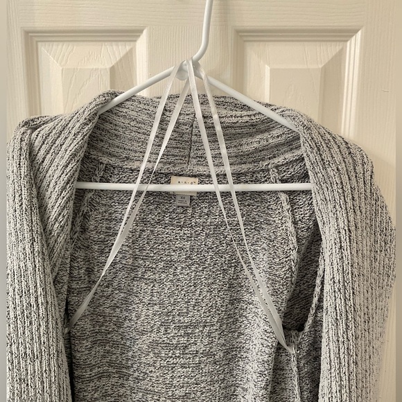 A New Day Long Cardigan Sweater, Heather Gray, Size XS, Shawl Collar, Open Front - Picture 5 of 11